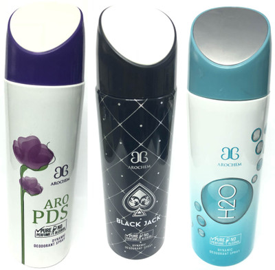 

Arochem PJH Deodorant Spray - For Men & Women(600 ml, Pack of 3)
