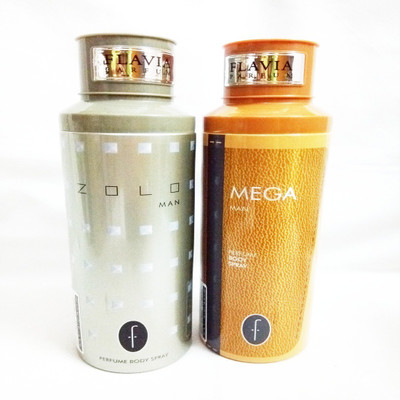 

Flavia MEGA AND ZOLO Perfume Body Spray - For Men(400 ml, Pack of 2)