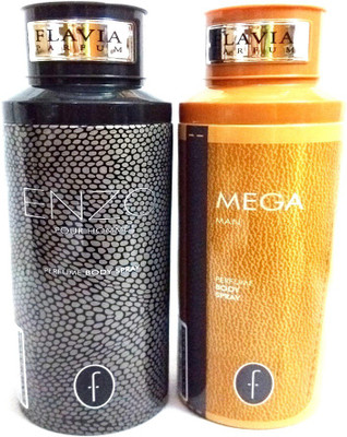 

Flavia MEGA AND ENZO Perfume Body Spray - For Men(400 ml, Pack of 2)
