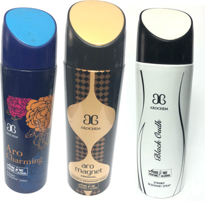 

Arochem AcMBo Deodorant Spray - For Men & Women(600 ml, Pack of 3)