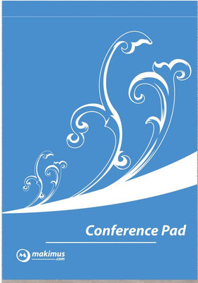 

makimus designs A5 Note Pad(Conference Pad Designer Makimus, Blue, White, Pack of 15)