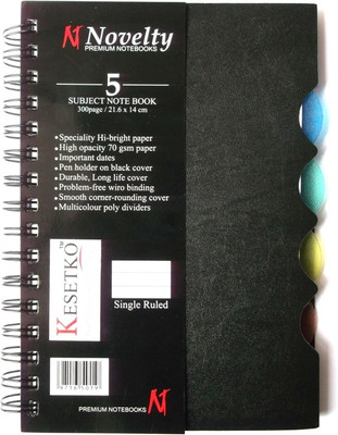 

KESETKO A5 Note Book(Notebook, Black)