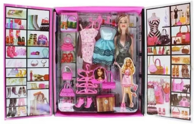 

Shy Products Beautiful Set Of Doll Accessories and dresses For Kids(Multicolor)