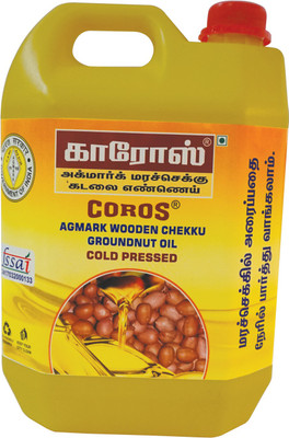 

Coros oil Cold Pressed Organic Groundnut Oil Groundnut Oil Plastic Bottle(5 L)