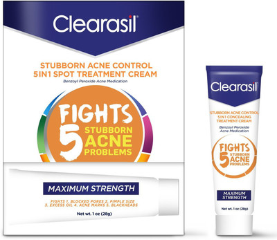 

Clearasil Stubborn Acne Control 5in1 Spot Treatment Cream(28 g)