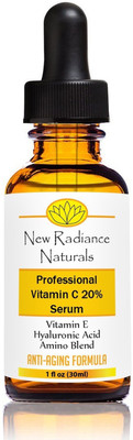 

New Radiance Naturals Vitamin C Serum for Face 20% with Hyaluronic Acid, Organic Aloe + E for Anti-Aging,(30 ml)