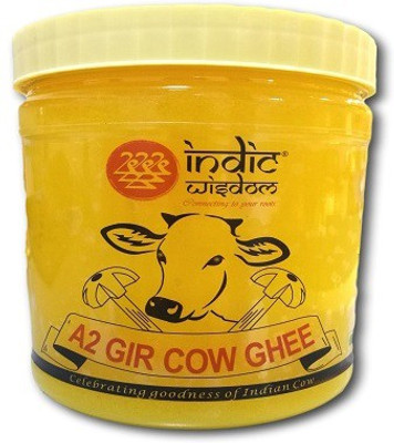 

IndicWisdom Hand Churned Desi Gir Cow Ghee Ghee 900 ml Mason Jar