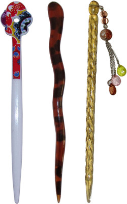 

GUJRAT Combo of Multi Color Juda Sticks Bun Stick(Multicolor)