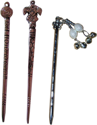 

GUROORO Combo of Multi Color Juda Sticks Bun Stick(Multicolor)