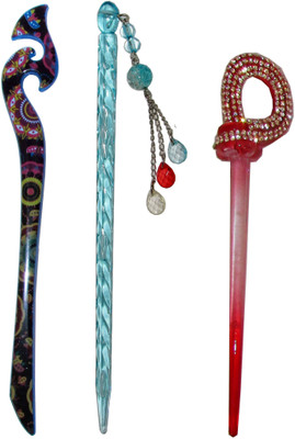 

MAUSI Combo of Multi Color Juda Sticks Bun Stick(Multicolor)
