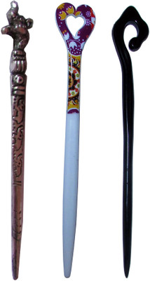 

RUUP Combo of Multi Color Juda Sticks Bun Stick(Multicolor)