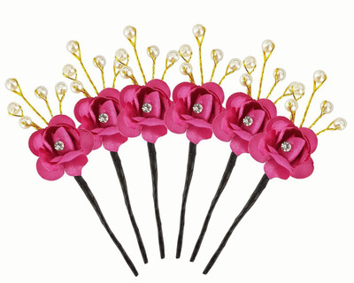 

EKAN Juda Hair accessories Pins For Women Wedding Bun Stick(Pink)