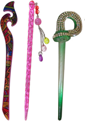 

ROTII Combo of Multi Color Juda Sticks Bun Stick(Multicolor)