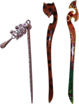 

GUROORO Combo of Multi Color Juda Sticks Bun Stick(Multicolor)