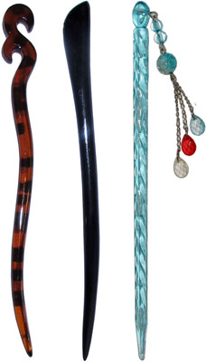 

RAKSH Combo of Multi Color Juda Sticks Bun Stick(Multicolor)