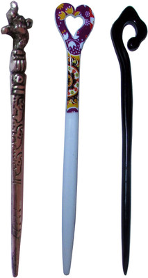 

PARROT Combo of Multi Color Juda Sticks Bun Stick(Multicolor)