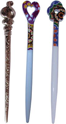 

GINU Combo of Multi Color Juda Sticks Bun Stick(Multicolor)