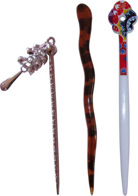 

GRIPP Combo of Multi Color Juda Sticks Bun Stick(Multicolor)