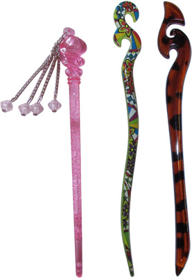 

GRAVY Combo of Multi Color Juda Sticks Bun Stick(Multicolor)