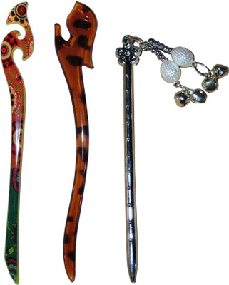 

RAKSH Combo of Multi Color Juda Sticks Bun Stick(Multicolor)