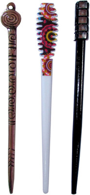 

MUBARAK Combo of Multi Color Juda Sticks Bun Stick(Multicolor)