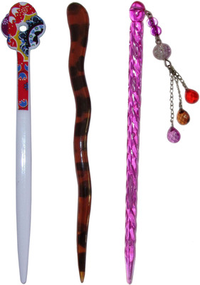

GEET Combo of Multi Color Juda Sticks Bun Stick(Multicolor)