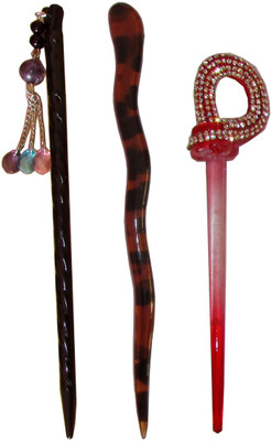 

KOOK Combo of Multi Color Juda Sticks Bun Stick(Multicolor)