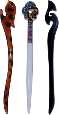

ROOPPA Combo of Multi Color Juda Sticks Bun Stick(Multicolor)