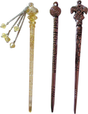 

ROOK Combo of Multi Color Juda Sticks Bun Stick(Multicolor)