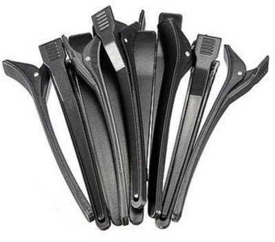 

EKAN Clip For Hair Styling For Salon And Parlor Use, Black Salon Hairdressing Clip Flat Metal Hair Styling Section Clip Accessories Hair Cutting Clips Hair Clip(Black)