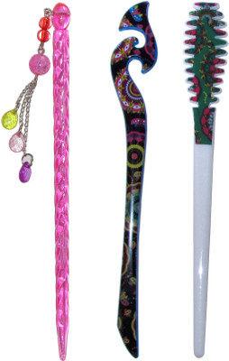 

MUKTT Combo of Multi Color Juda Sticks Bun Stick(Multicolor)