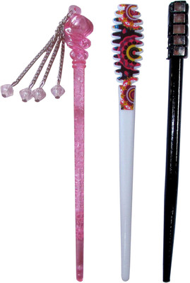 

PAHACHANYII Combo of Multi Color Juda Sticks Bun Stick(Multicolor)