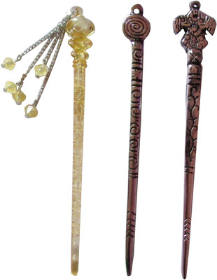 

BULKEY Combo of Multi Color Juda Sticks Bun Stick(Multicolor)