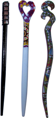 

GUJRATI Combo of Multi Color Juda Sticks Bun Stick(Multicolor)