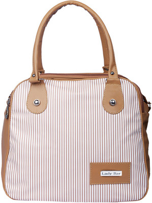 

Lady bar Shoulder Bag(Tan, White)
