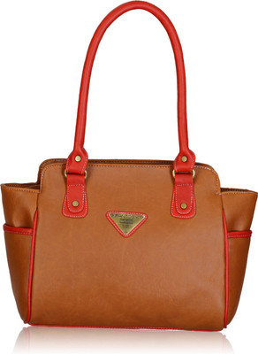 Fantosy Shoulder Bag(Tan, Maroon), Maroon;tan