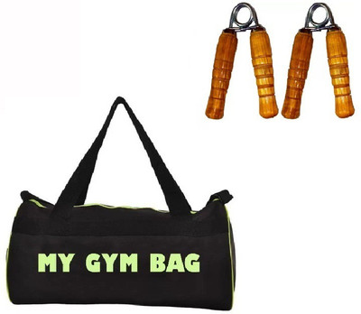 Monika Sports 2 pc wooden hand grip + gym bag for exercisee Gym & Fitness Kit