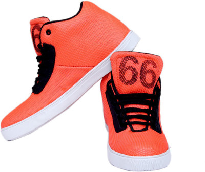 U2Shoes Boys Lace Sneakers(Orange, 66-orange