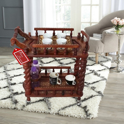 

Onlineshoppee Hexo Wooden Kitchen Trolley