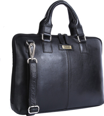 

perry 14 inch Laptop Messenger Bag(Black), Ndmblk1