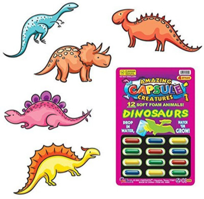 

Shopkooky Magic Grow Capsules! Put Capsule In Water And Watch It Grow Up To 300%! Wild Animals (pack of 2)(Multicolor)