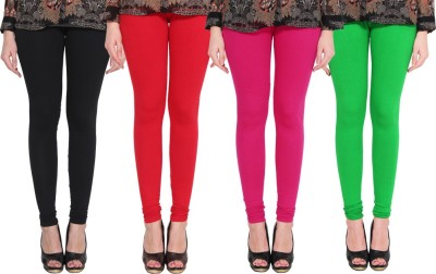 Lapza Churidar  Ethnic Wear Legging(Red, Green, Black, Pink, Solid)