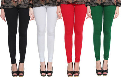 PAMO Churidar Legging(Black, White, Red, Green, Solid) Flipkart