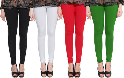 PAMO Churidar Legging(Black, White, Red, Green, Solid) Flipkart