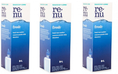 Bausch & Lomb Renu 120ml*3 cleaning solution(Pack of 3) Cleaning solution (360) lens solution(360)