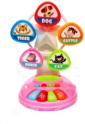 

TALKING GANESHA Happy Musical Ferris Wheel Learning Development Toy for kids (multicolor)(Pink)