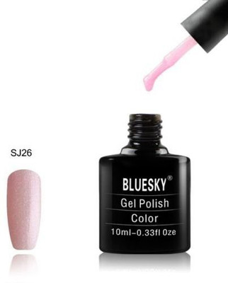 

Blue Sky Sj Range Fine Glitter Colour Sj26 UvLed Soak Off Gel Nail Polish Pink
