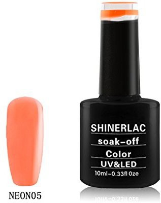 

Blue Sky Shinerlac UvLed Nail Polish Colours Soak Off Gel Neon Tango Peach