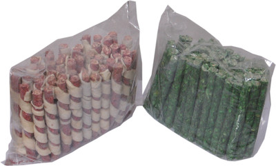 

Happy Tail Happy Tail Spiral Mutton Chewsticks (900G) And Premium Chicken Chewsticks (900G) Chicken, Mutton Dog Chew(0.900 kg, Pack of 2)