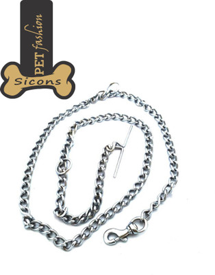 

Sicons Dog Chain Silver Plain No.10 for Medium dogs 150 cm Dog Chain Leash(Silver)